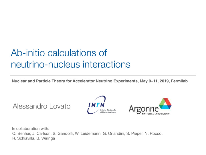 ab initio calculations of neutrino nucleus interactions