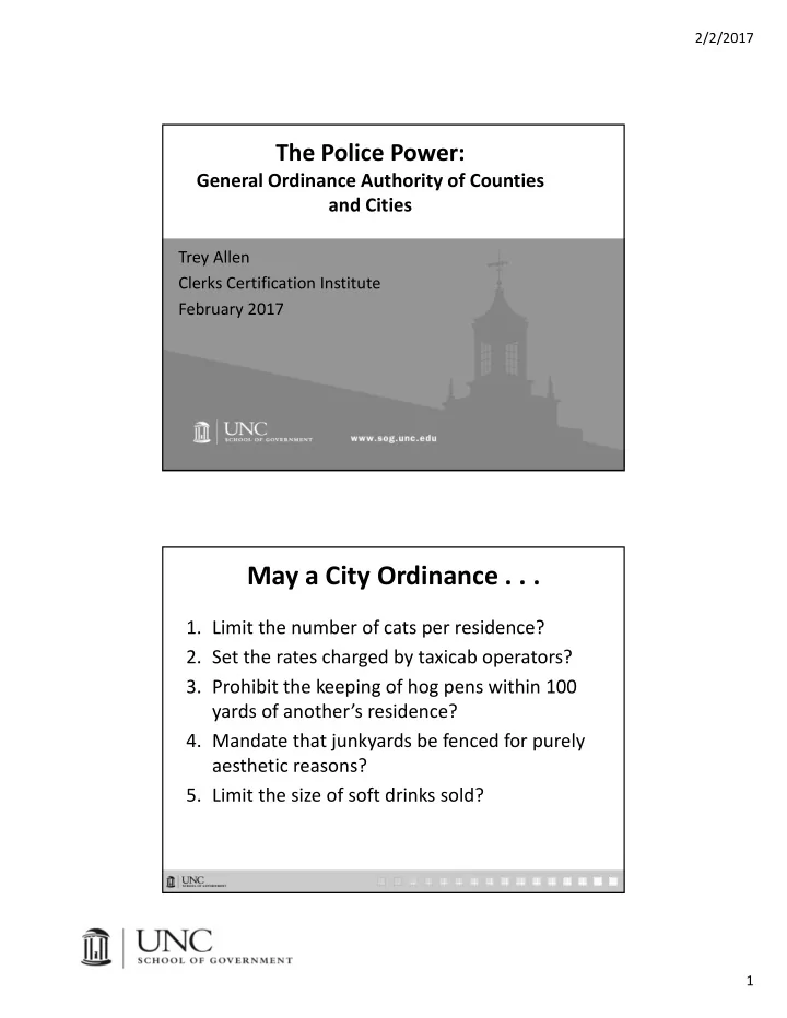 may a city ordinance