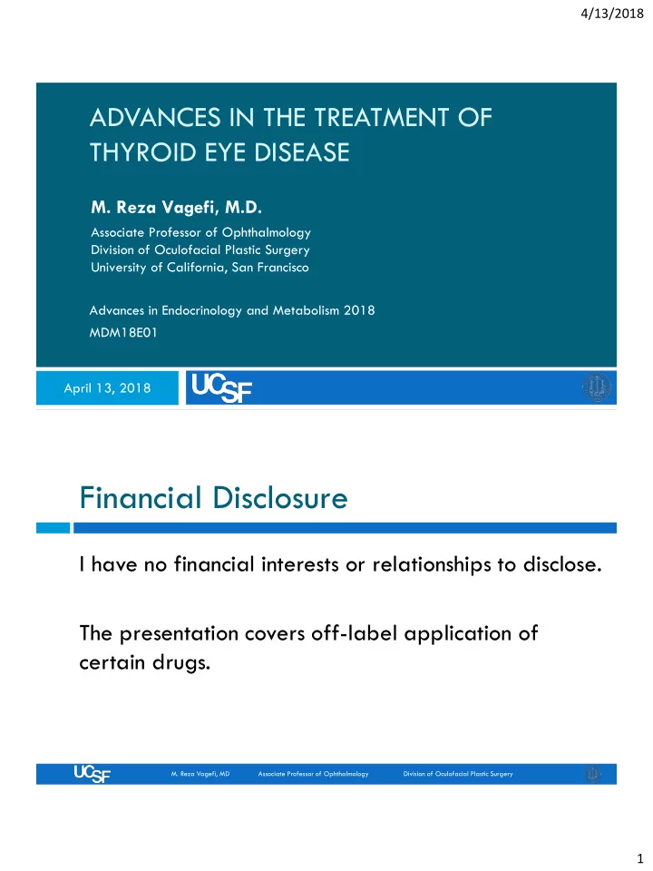 financial disclosure