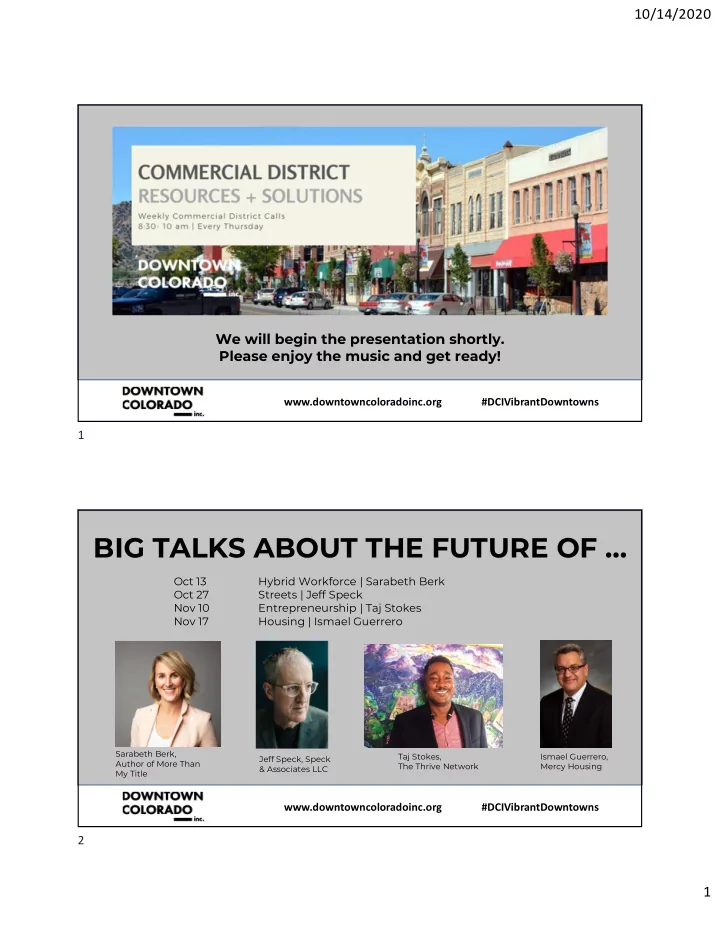 big talks about the future of