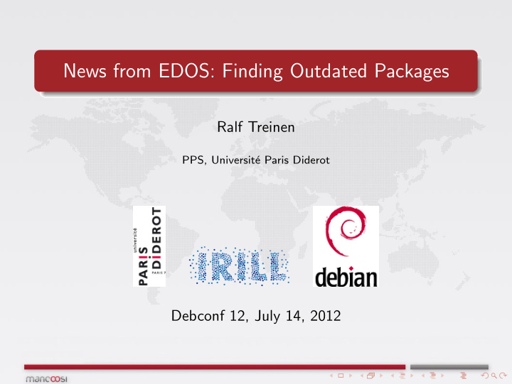 news from edos finding outdated packages