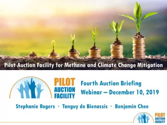 Fourth Auction Briefing  Webinar  December 10, 2019  Stephanie Rogers    Tanguy de Bienassis