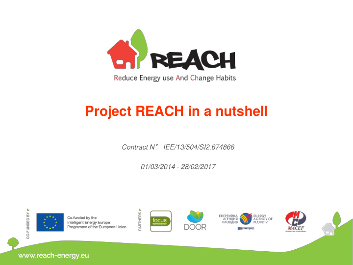 reach energy eu project summary the aim of reach is to