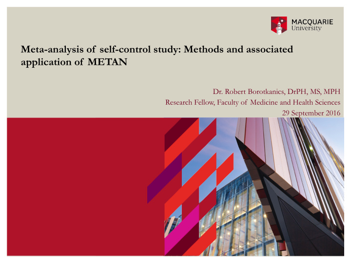 meta analysis of self control study methods and