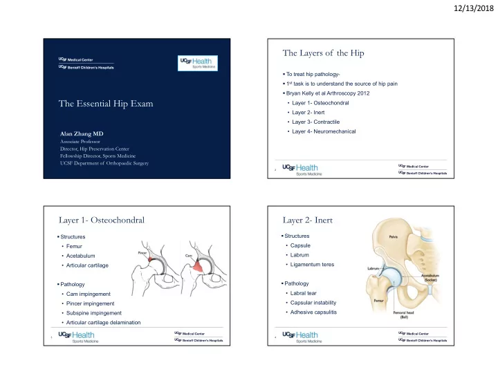 the essential hip exam