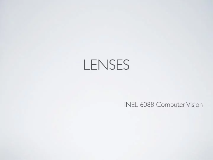lenses