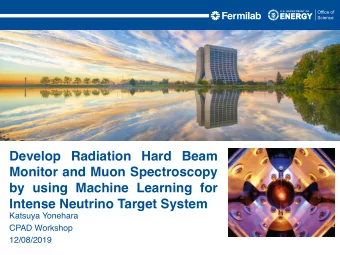 Develop Radiation Hard Beam  Monitor and Muon Spectroscopy  by using Machine Learning for  Intense