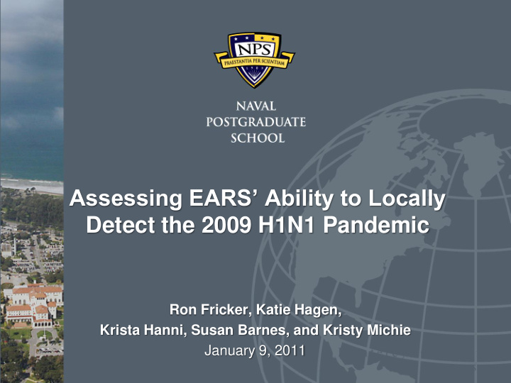 assessing ears ability to locally detect the 2009 h1n1