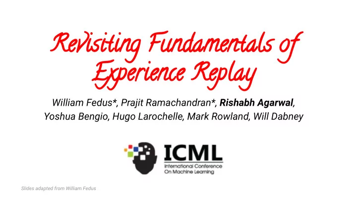 revisiting fundamentals of experience replay