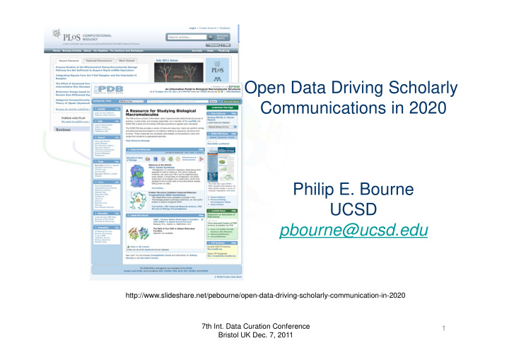 open data driving scholarly communications in 2020 philip