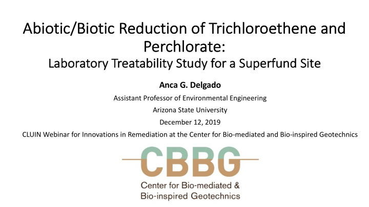 ab abiotic bi biotic reduction of trichloroethene and pe