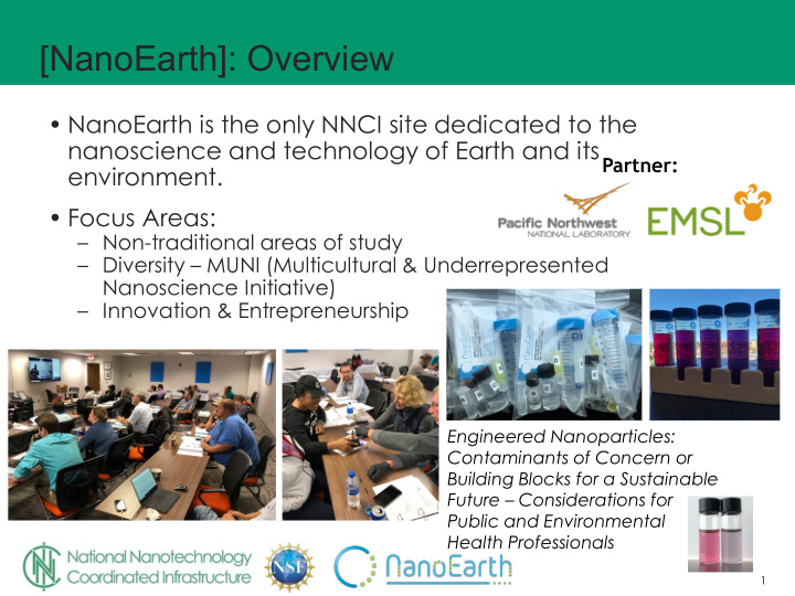 nanoearth overview