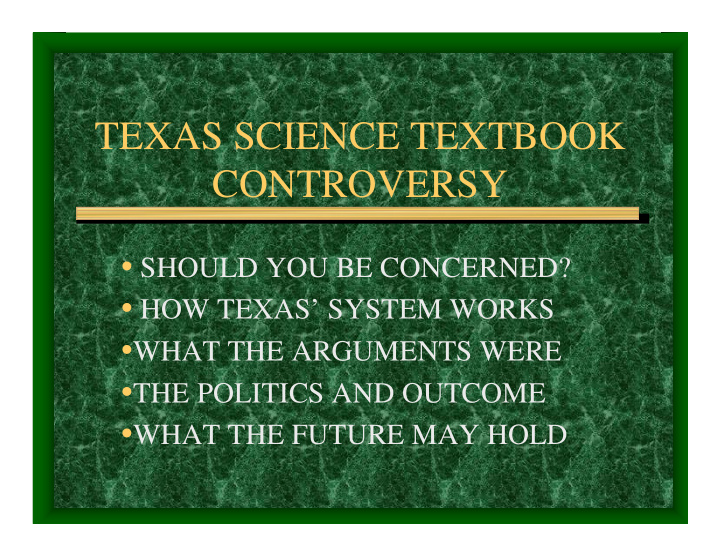 texas science textbook controversy