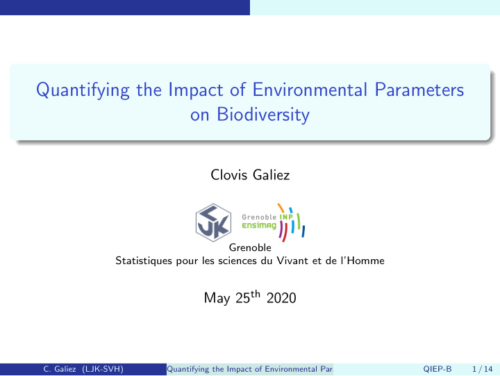 quantifying the impact of environmental parameters on