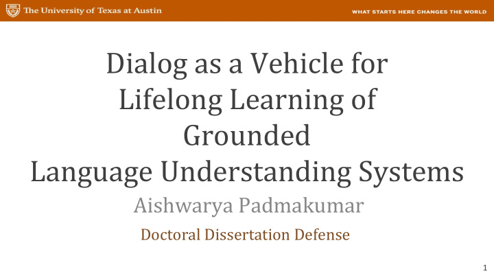 dialog as a vehicle for lifelong learning of grounded
