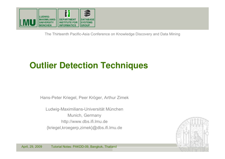 outlier detection techniques