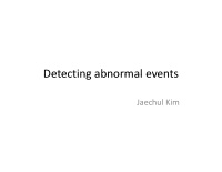 detecting abnormal events detecting abnormal events