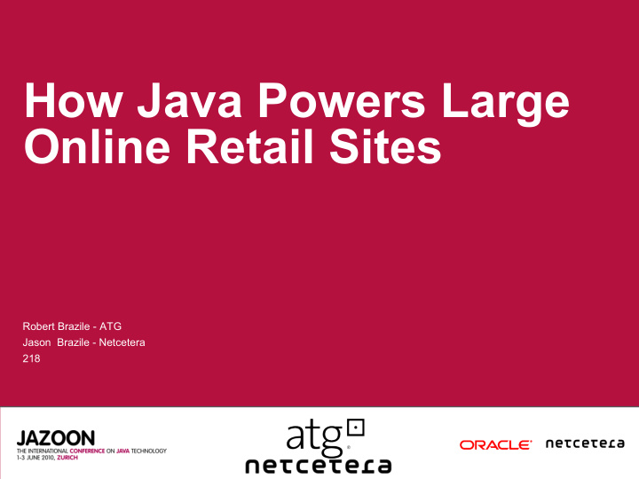 how java powers large online retail sites