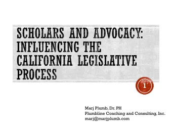 1  Marj Plumb, Dr. PH  Plumbline Coaching and Consulting, Inc.  marj@marjplumb.com  2  How