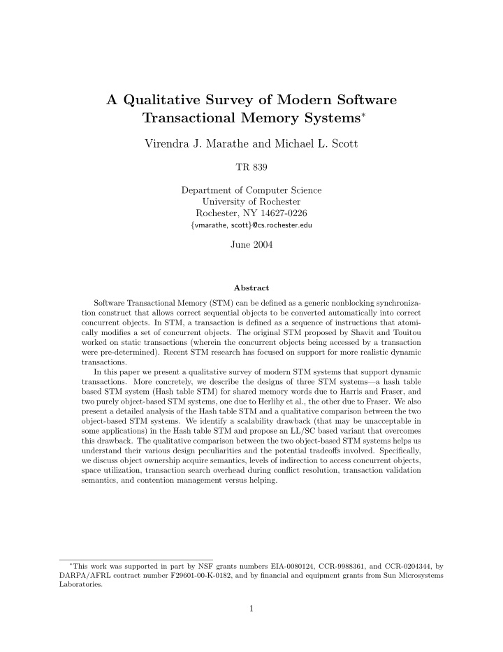 a qualitative survey of modern software