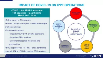 IMPACT OF COVID -19 ON IPPF OPERATIONS  COVID -19 &amp; SRHR Landscape 121 countries  6