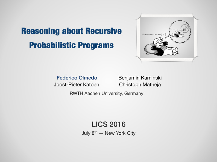 reasoning about recursive