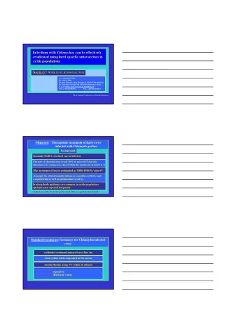 Infections with Chlamydiae can be effectively  eradicated using herd specific autovaccines in