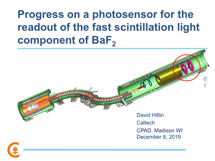 progress on a photosensor for the readout of the fast