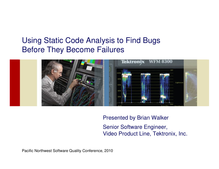 using static code analysis to find bugs before they