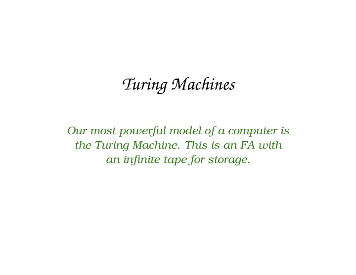 turing machines