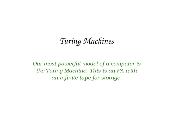turing machines