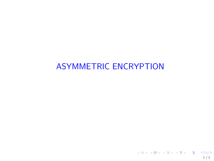 asymmetric encryption