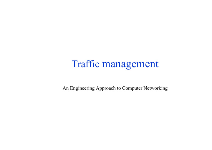 traffic management