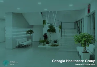 Georgia Healthcare Group  Investor Presentation  DISCLAIMER  This presentation contains
