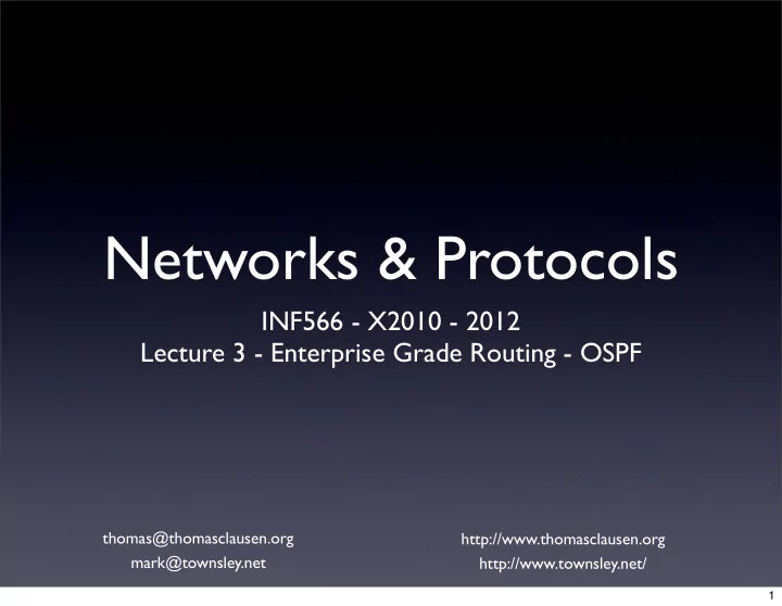 networks protocols