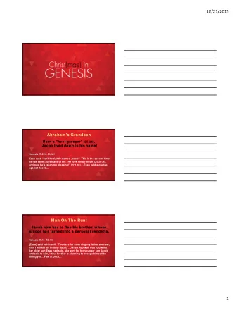 12/21/2015  Abraham's Gr  m's Grand  andso  son  Born a  a heel  heel-gra rasper (25: