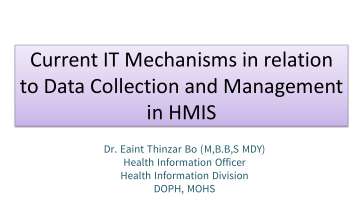 current it mechanisms in relation