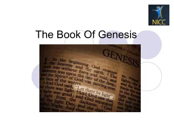 The Book Of Genesis  GENESIS  By  Boomy Tokan  Genesis  Who wrote the Book?  Moses by revelation