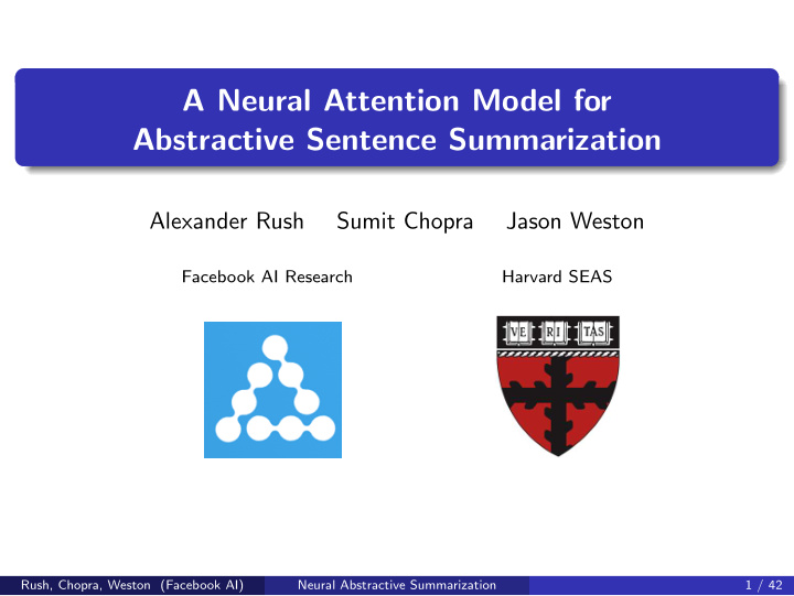 a neural attention model for abstractive sentence