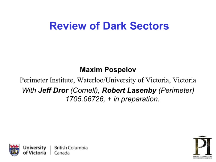 review of dark sectors