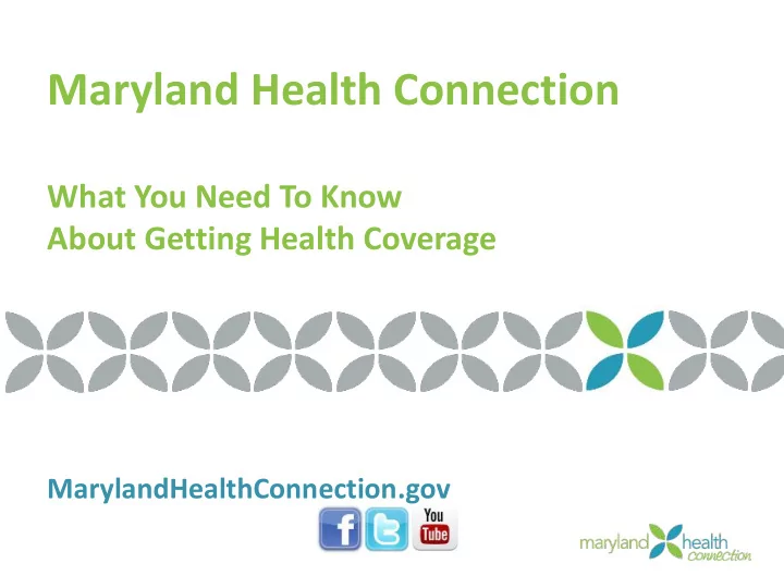maryland health connection