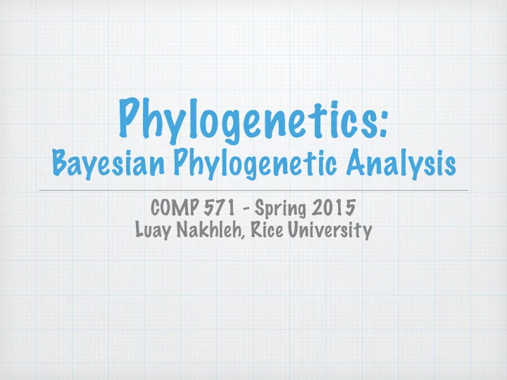 phylogenetics