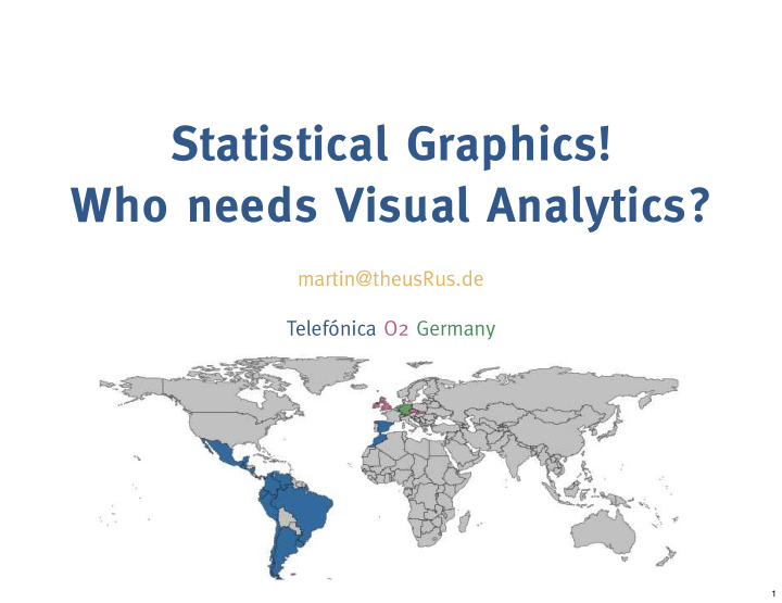 statistical graphics who needs visual analytics