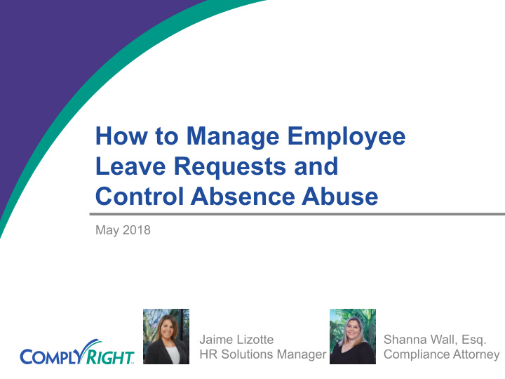 how to manage employee leave requests and control absence