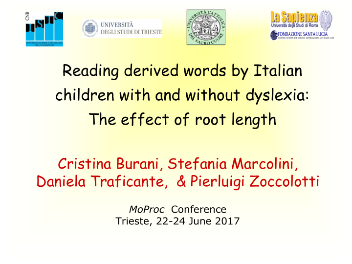 reading derived words by italian