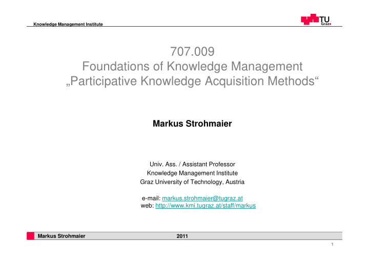 707 009 foundations of knowledge management g g