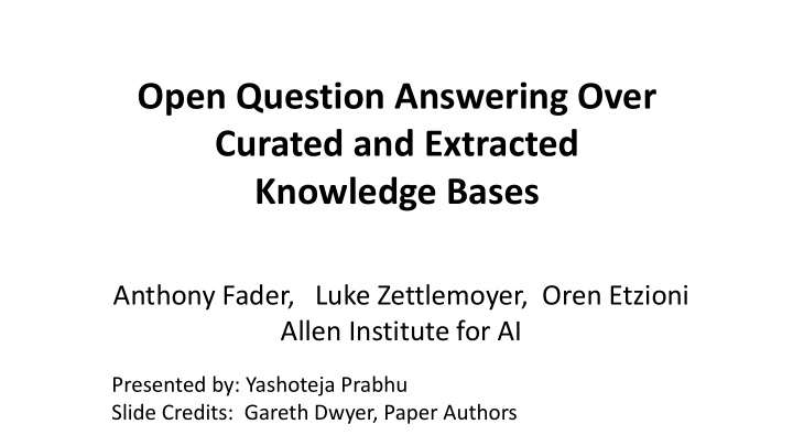 open question answering over curated and extracted