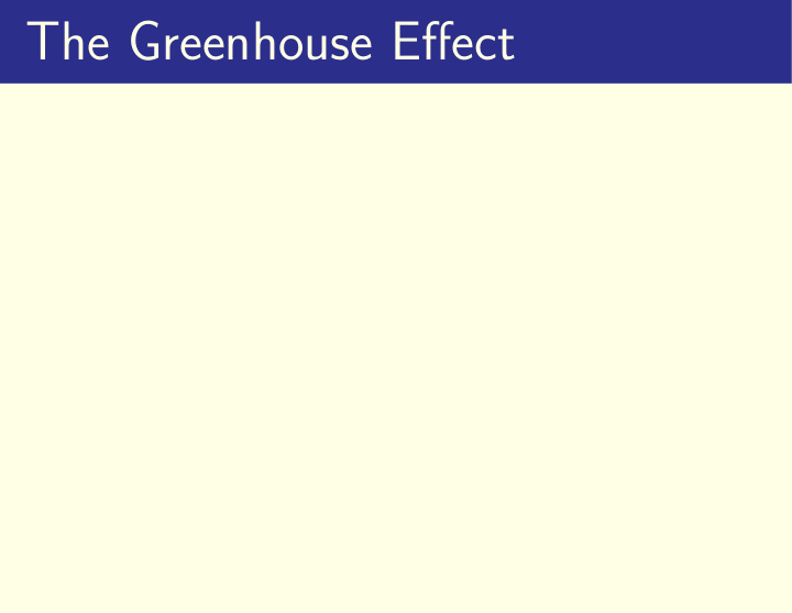 the greenhouse effect the greenhouse effect