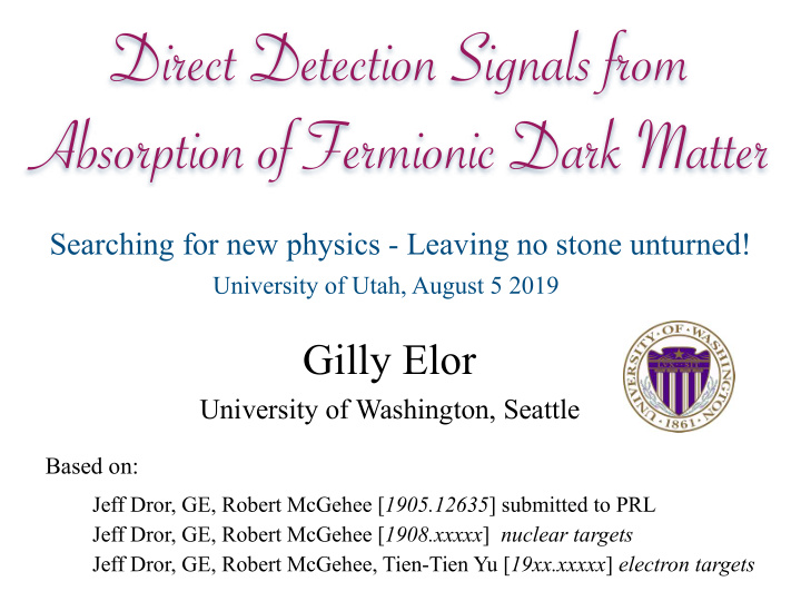 direct detection signals from absorption of fermionic