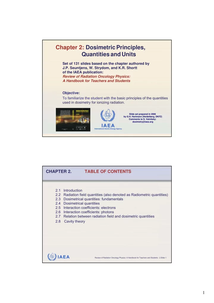 chapter 2 dosimetric principles quantities and units